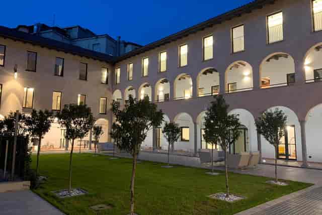 Milano Room historic courtyard for evening networking receptions and high-end brand activations.