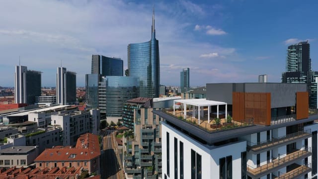 Milano Verticale rooftop venue for corporate receptions and networking events with skyline views.