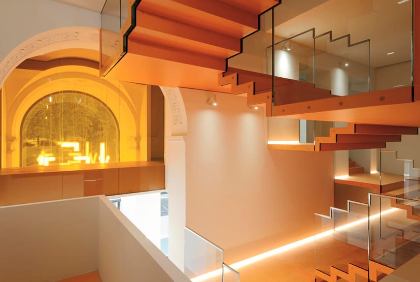 Architectural gallery venue at MEET for experiential brand activation and dramatic reception.