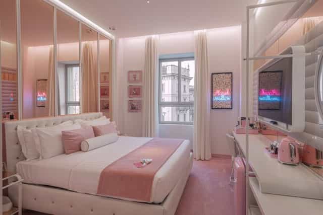 Stylized OD Sweet Hotel room for boutique events and influencer activations.