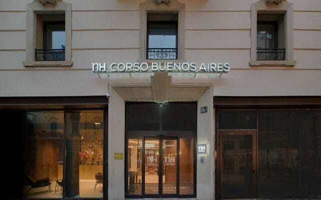 Exterior of NH Milano Corso Buenos Aires for corporate meetings and business events.