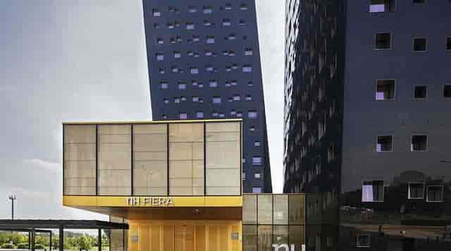 Modern NH Milano Fiera restaurant venue for corporate events and conferences.