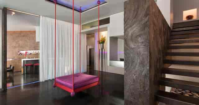 Le Noir Restaurant lounge installation for creative networking and brainstorming event space.