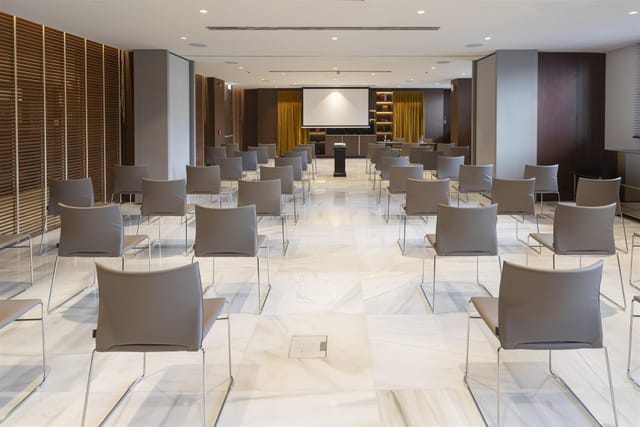 Theater-style boardroom at Hotel Melià for professional corporate events and business conferences.