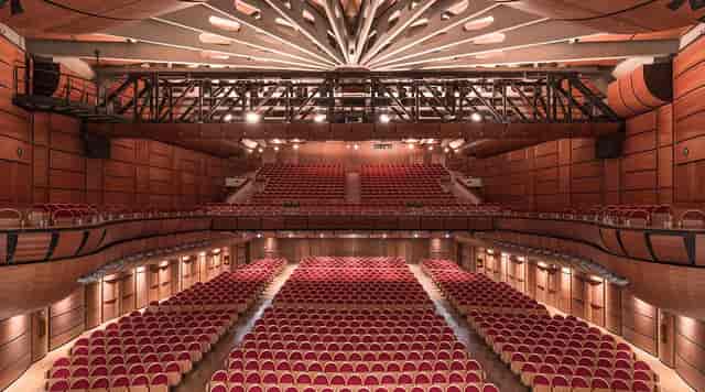 BiM Milano auditorium with tiered seating for professional keynote sessions and award ceremonies.