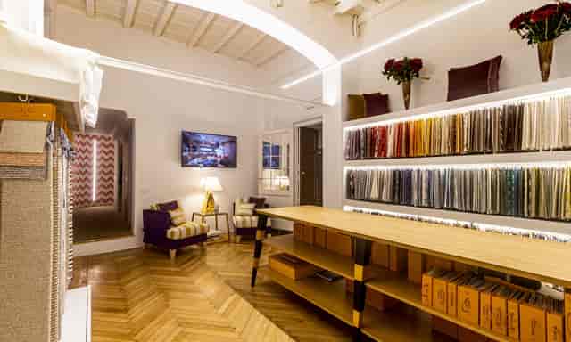 Boutique design studio showroom for high-end site inspections and client consultations.