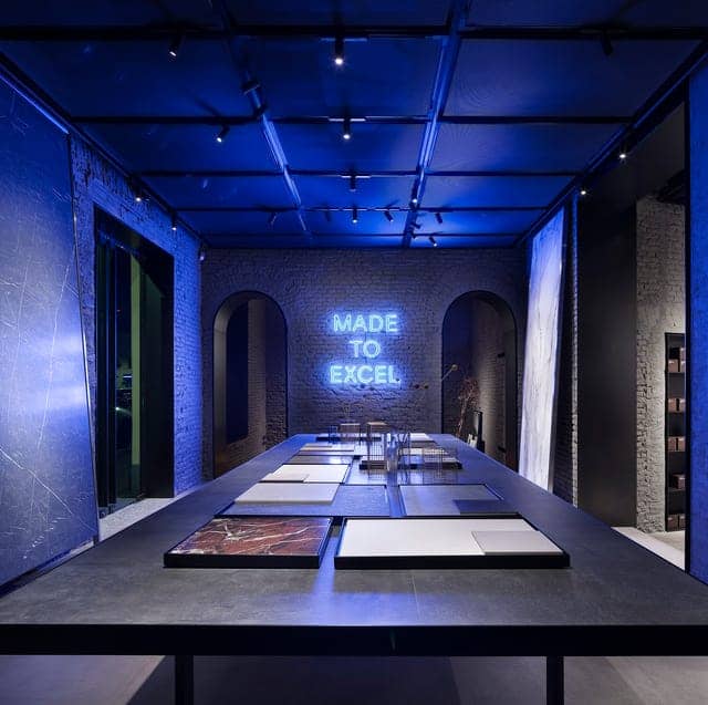 Brera showroom with neon branding for exclusive product launch and VIP showcase event.