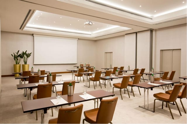 Classroom-style meeting room at Starhotels Tourist for corporate training and seminars.