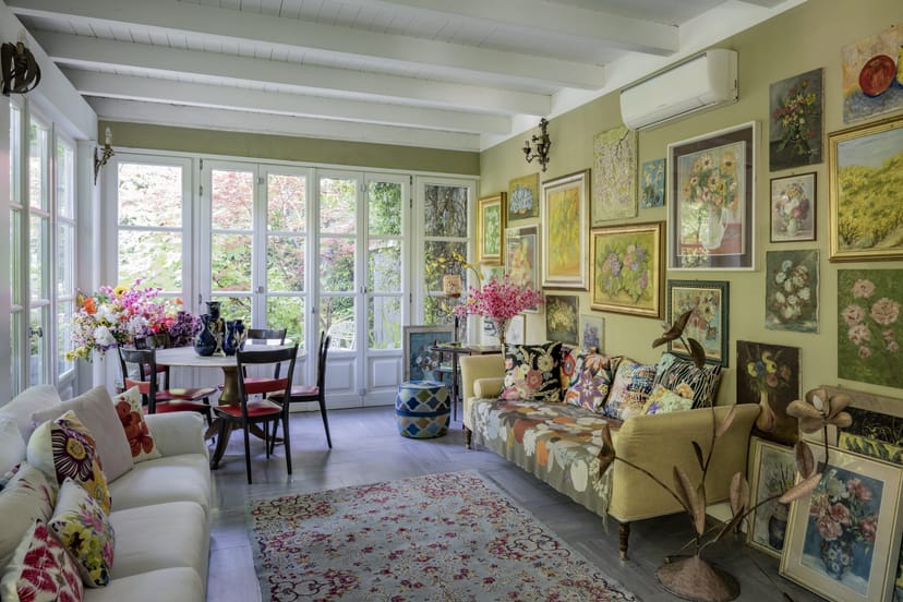 Eclectic breakout room at Garden House Milano, ideal for intimate events and boutique meetings.