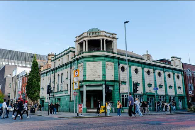 Heritage theatre in Grosvenor Building, historic event venue needing redevelopment.