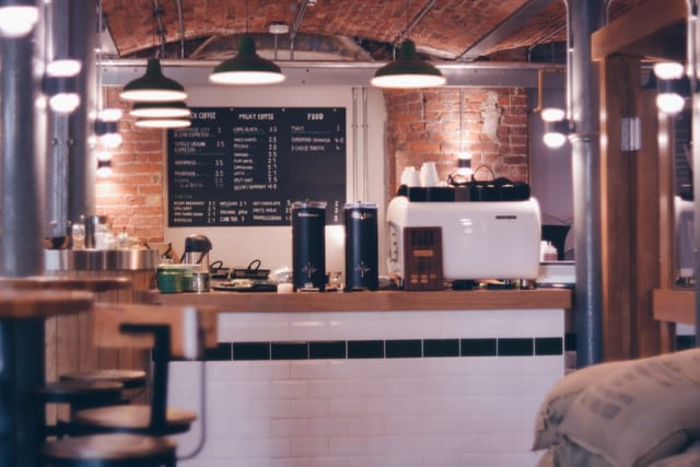 Industrial-chic Manchester cafe for small corporate events and high-end coffee service.