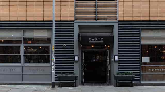 Modern Canto Restaurant exterior, upscale venue for corporate dinners and private events.