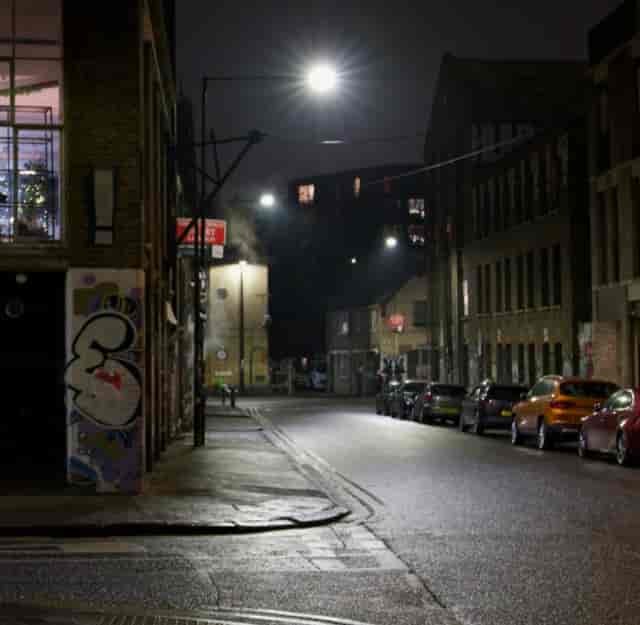 Shaes London venue interior: narrow load-in access for corporate events and logistics planning.