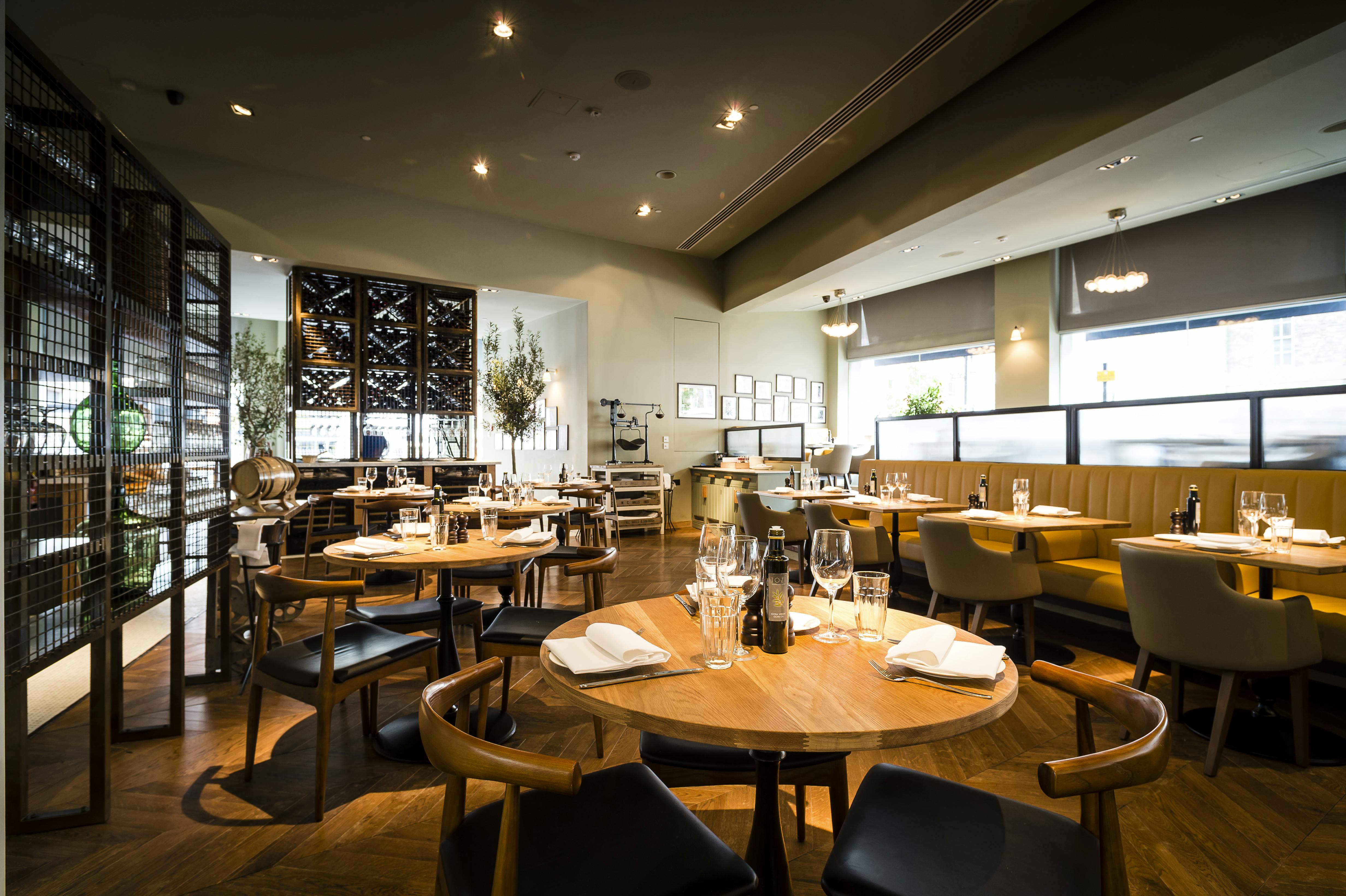Stylish TOZI Restaurant in London, perfect for corporate dinners and networking events.