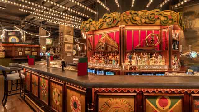 Modern bar design in Manchester, perfect for immersive event receptions and social space hire.