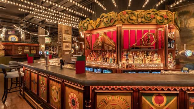 Modern bar design in Manchester, perfect for immersive event receptions and social space hire.