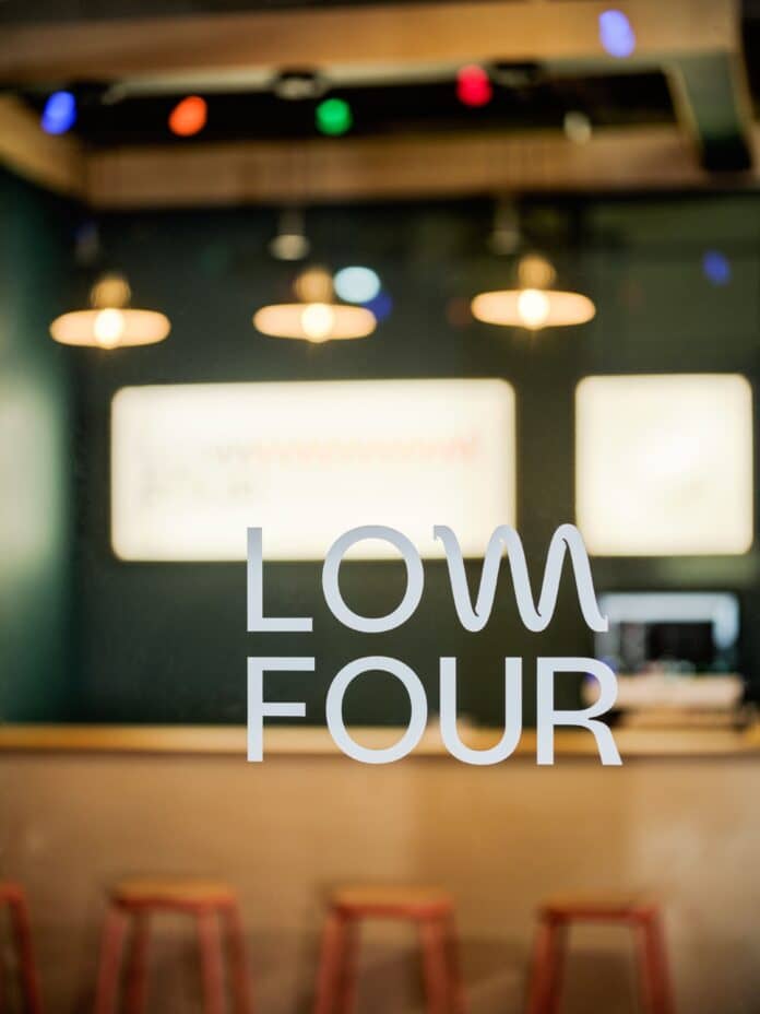 Modern huddle space at Low Four Studio for small-group collaboration and client meetings.