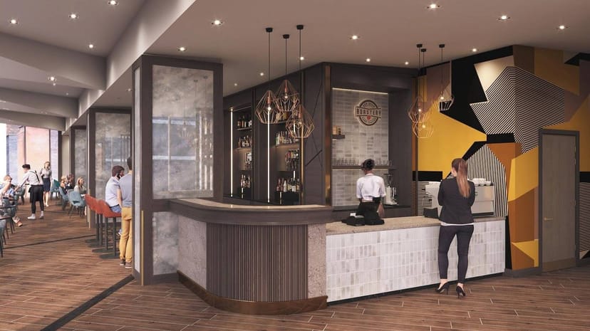 Maldron Hotel Manchester bar area for corporate networking and events.