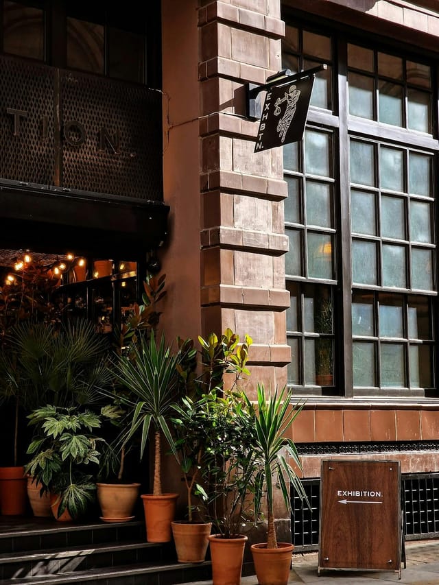 Boutique restaurant at Exhibition MCR with elegant decor, ideal for reception and networking events.
