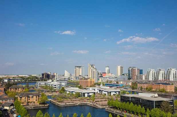 "AC Hotel Manchester Salford Quays waterfront venue for corporate meetings and events." - Banner