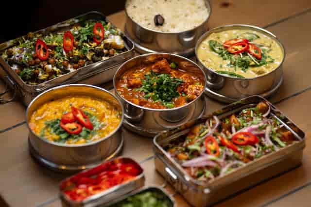 Indian-inspired corporate lunch box catering at Mowgli Street Food for private dining events.