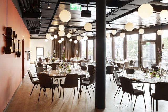 Offset at JED Events, industrial-chic venue for social gatherings and corporate dinners.