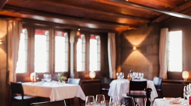 Elegant Haus zum Rüden dining room for corporate dinner and luxury board meetings.