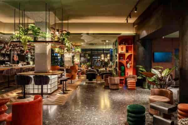 Sophisticated lounge at Alte Papierfabrik, ideal for networking and corporate events.