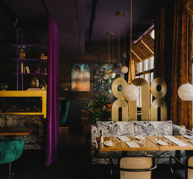 High-design restaurant at The Home Hotel Zurich for VIP networking and executive dinners.