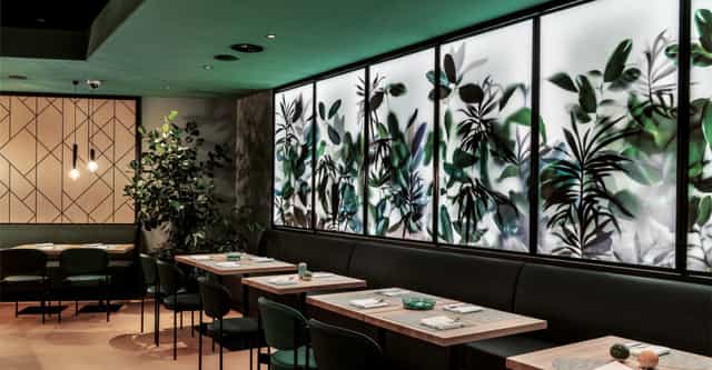 Lounge area at Hotel St. Peter with biophilic design for corporate events and networking dinners.
