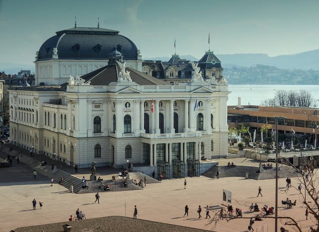 Opernhaus Zürich rehearsal stage entrance: elegant architecture for corporate events and galas.