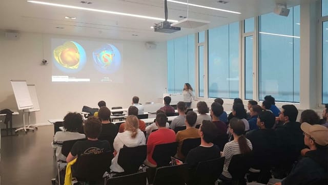 ETH Zurich classroom meeting room with projector for professional conference or seminar events.