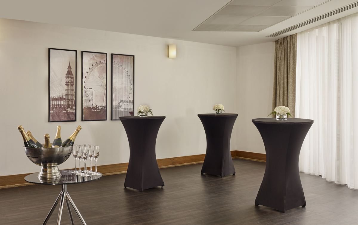 Terrace Suite at Park Plaza: modern event space with elegant decor for cocktail receptions.