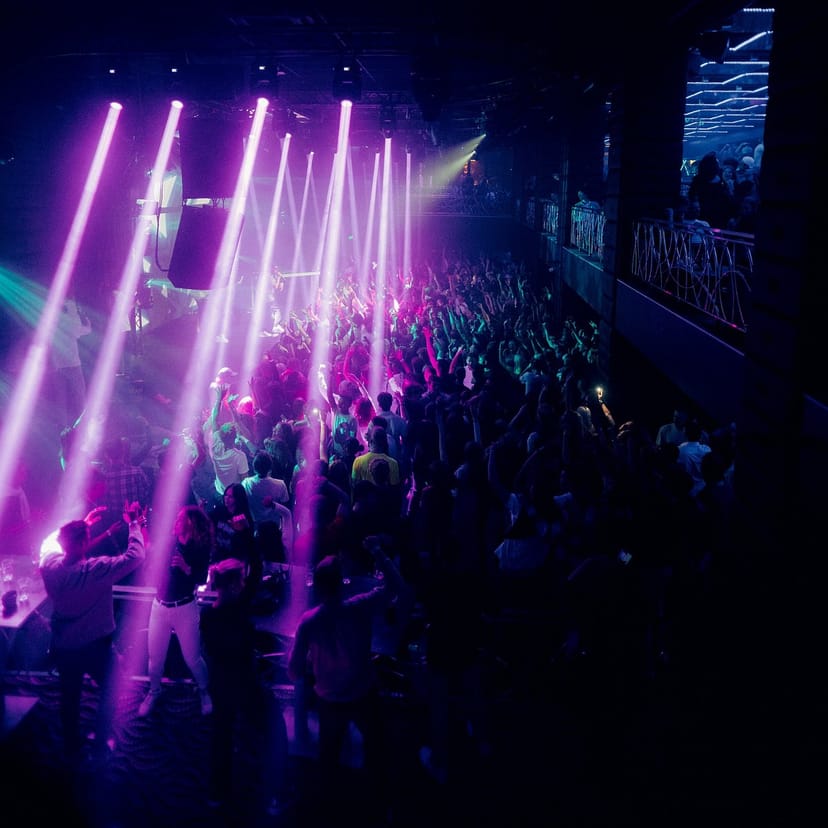 Nightclub in Tower with vibrant beam lighting for high-energy party and event venue hire.