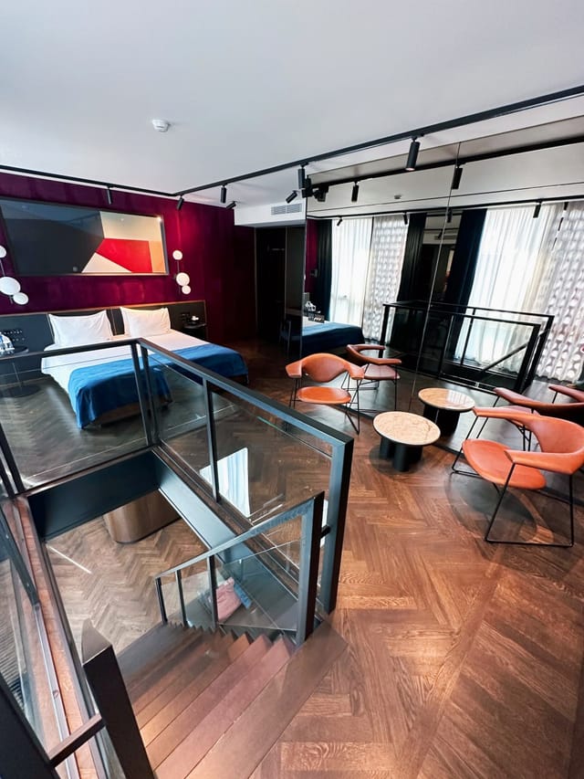 Luxury hotel suite at Restaurant JOHN for VIP events and executive meetings.