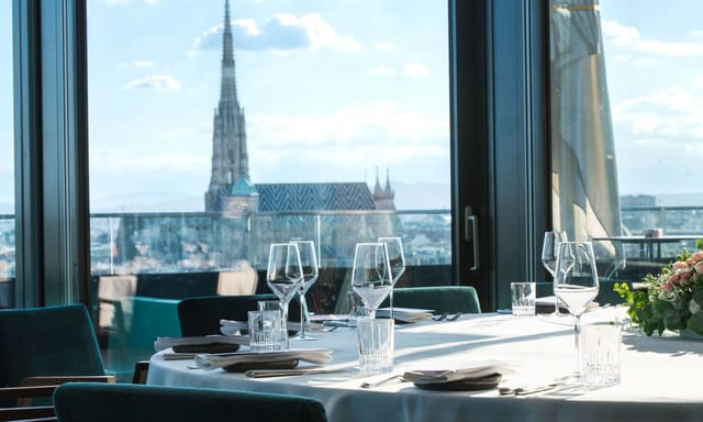 Elegant JUWEL gala dinner venue with iconic cityscape backdrop for premium corporate events.