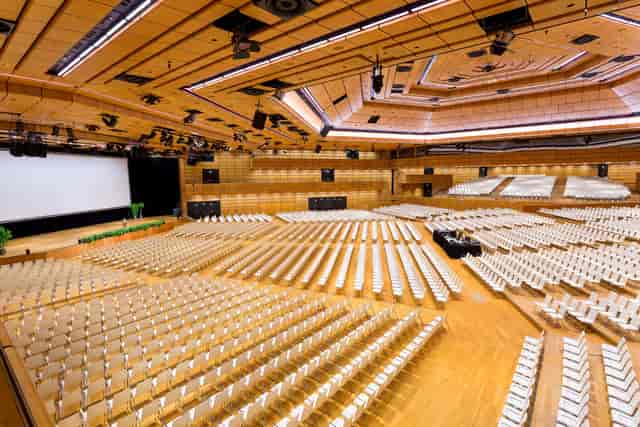 Theater-style Saal ABC in Austria Center Vienna for large-scale plenary sessions and keynotes.