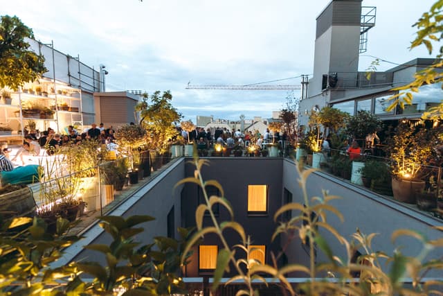 rooftop garden bar