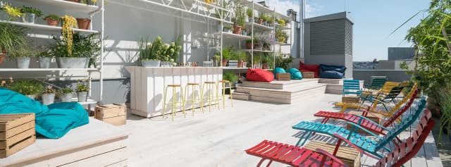 rooftop garden bar