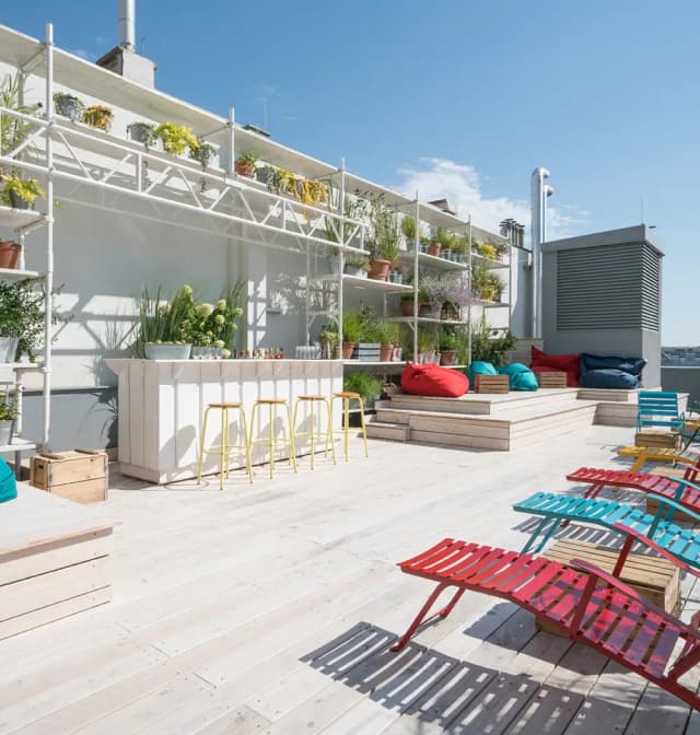 rooftop garden bar