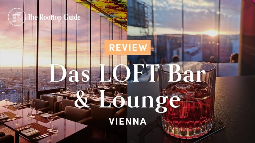 Das LOFT Vienna sunset lounge for corporate hospitality and networking events.