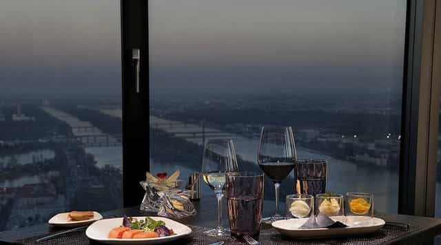 57 Restaurant & Lounge Meliá Vienna: VIP dining with skyline views for corporate events.