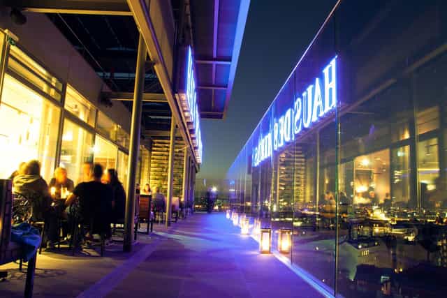 Modern outdoor venue at OCEAN SKY, perfect for corporate networking and professional mixers.