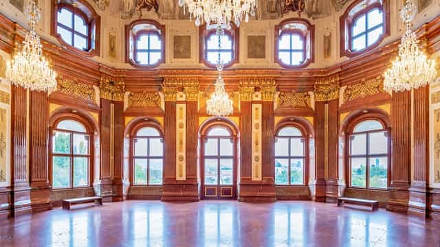 Marble Hall at Belvedere featuring ornate architecture, ideal for luxury galas and receptions.