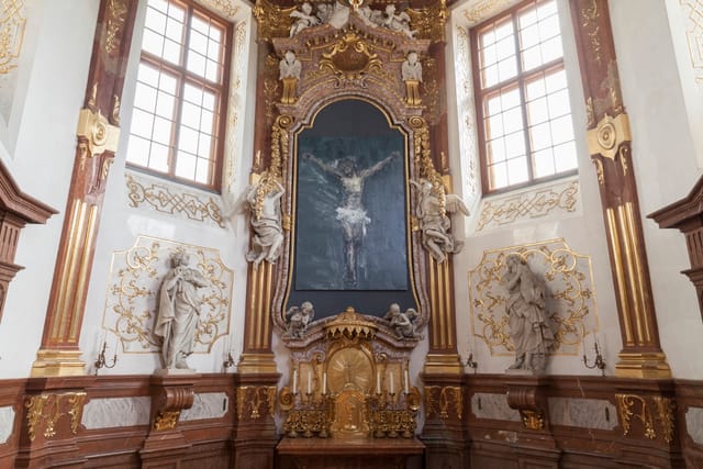 Historic Chapel in Belvedere venue, grand architecture, ideal for weddings and corporate events.