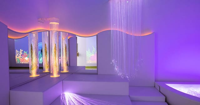 Sensory breakout room at MuSe for quiet conference recharge and mindful event networking.