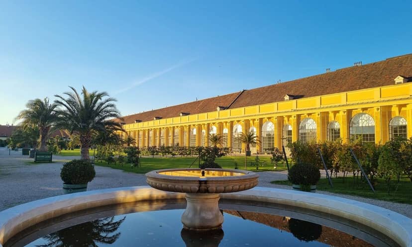 Schönbrunn Orangerie garden venue for luxury cocktail receptions and al fresco gala dinners.