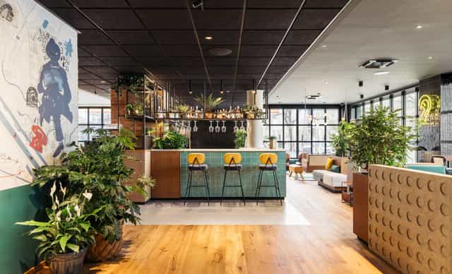 Biophilic Room Skyfall breakout space for networking and cocktail events at Hotel Schani UNO City.