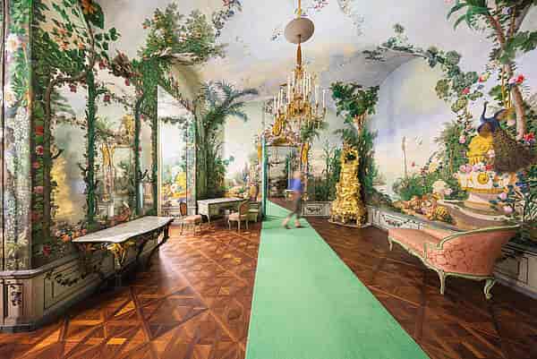 Ornate historical frescoed room at Schloss Schönbrunn, ideal for VIP receptions and event venues.