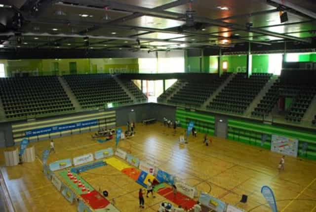 Eventhalle Multiversum Schwechat: Arena with tiered seating for sporting events and conferences.